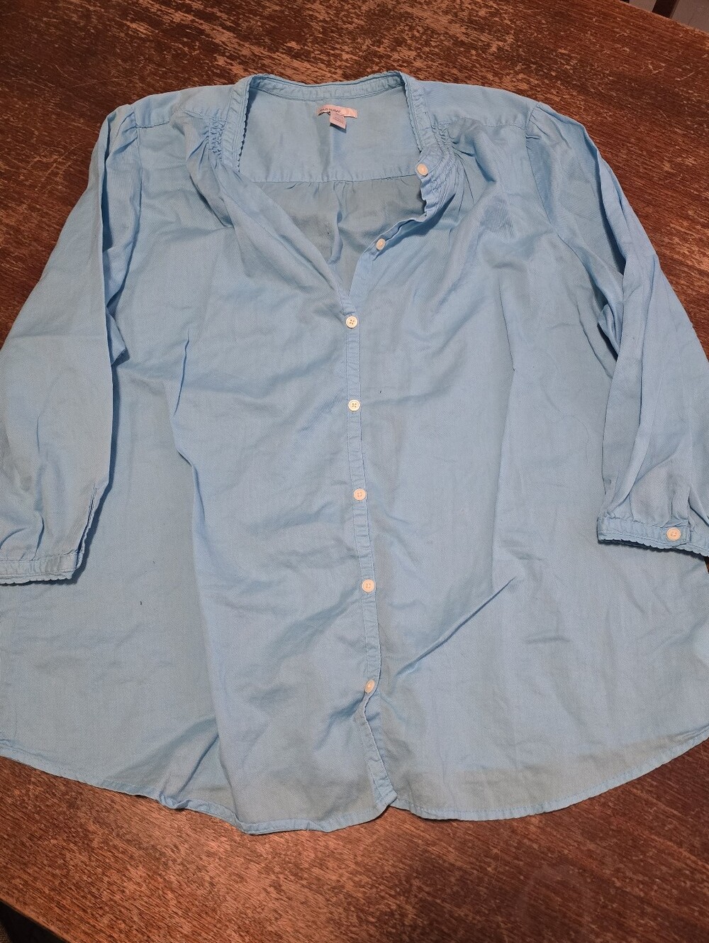 Old Navy Light Blue Button-Up Women's Blouse